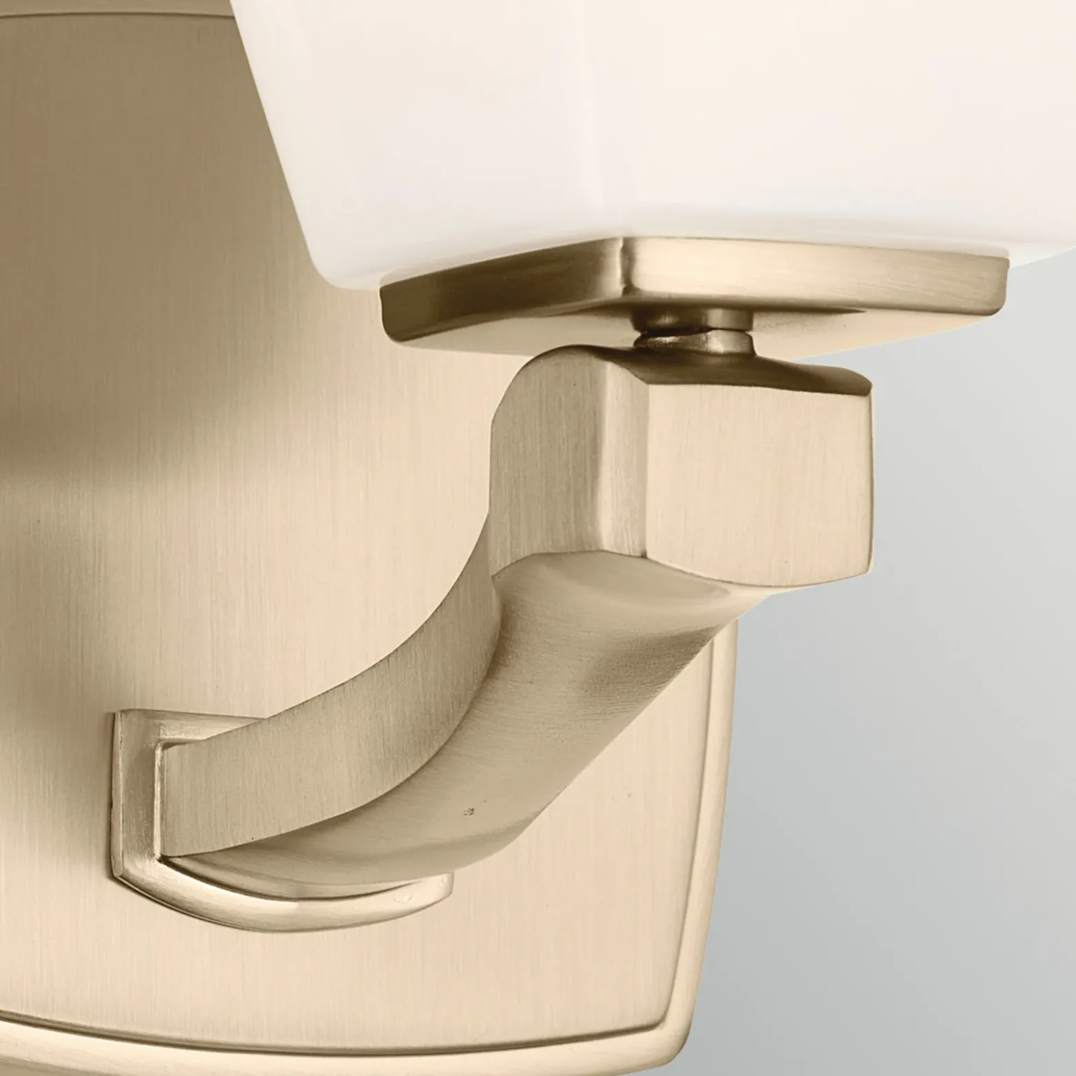 Aplique Marant, bronce claro/ópal, altura 24 cm, IP44, LED G9