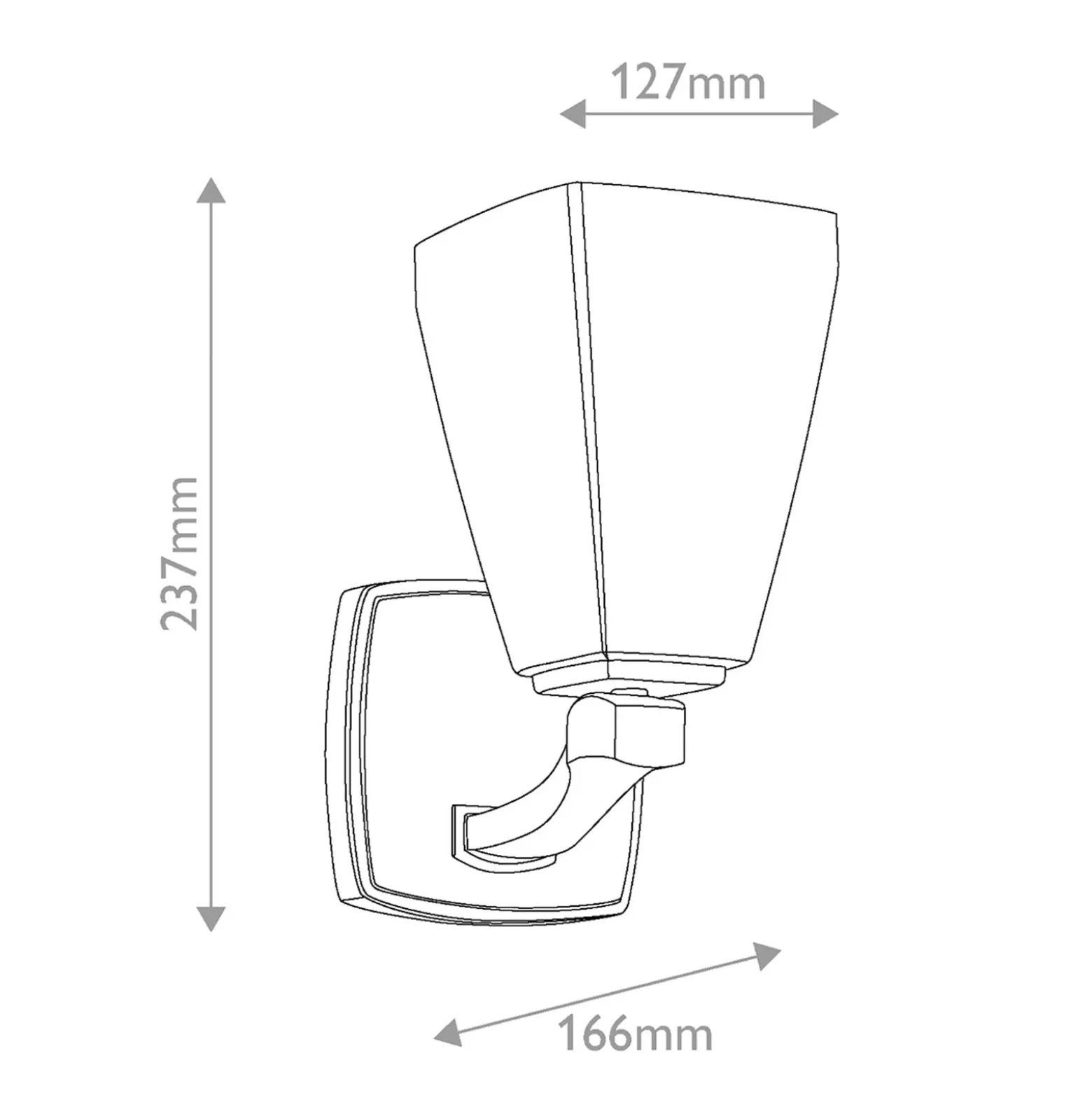 Aplique Marant, bronce claro/ópal, altura 24 cm, IP44, LED G9