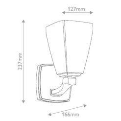 Aplique Marant, bronce claro/transparente, altura 24 cm, IP44, LED G9