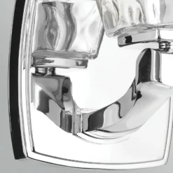 Aplique Marant, cromado/transparente, altura 24 cm, IP44, LED G9