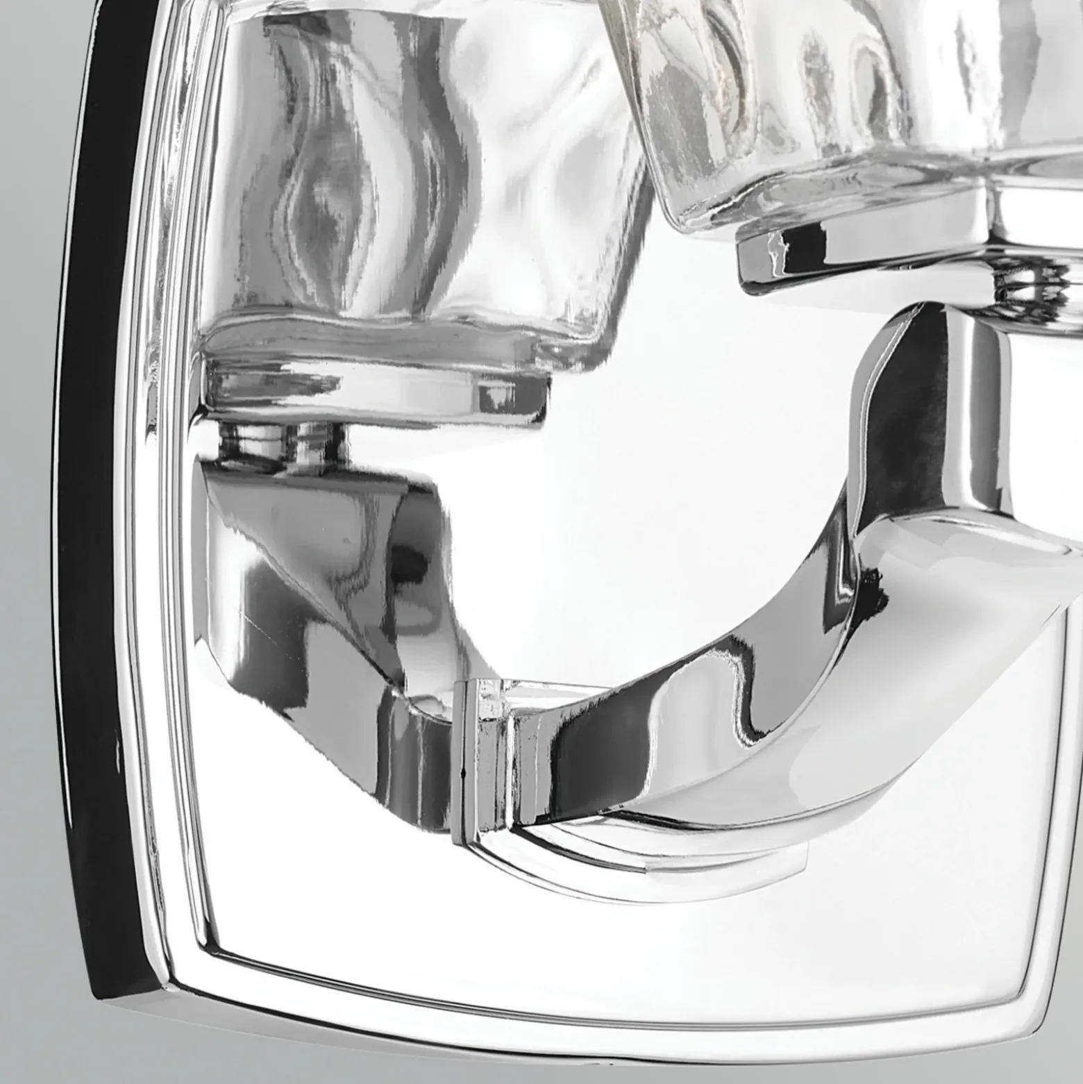 Aplique Marant, cromado/transparente, altura 24 cm, IP44, LED G9