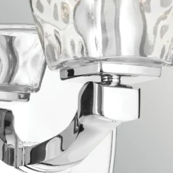 Aplique Marant, cromado/transparente, altura 24 cm, IP44, LED G9