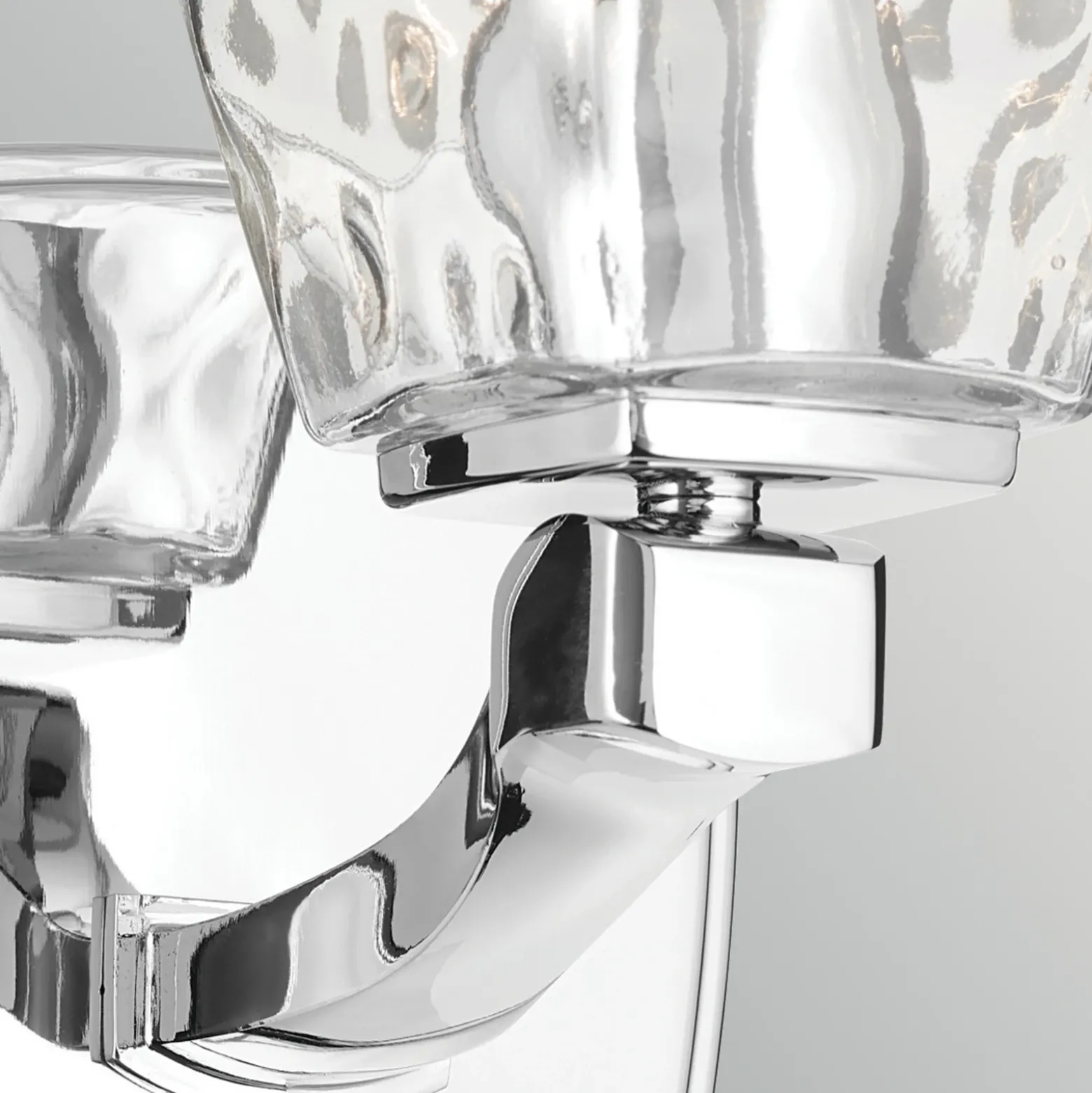 Aplique Marant, cromado/transparente, altura 24 cm, IP44, LED G9