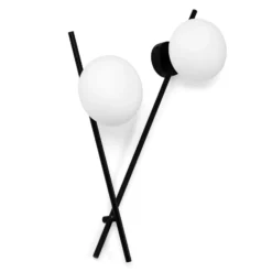 Aplique Mikado, vidrio esmerilado, 2 luces