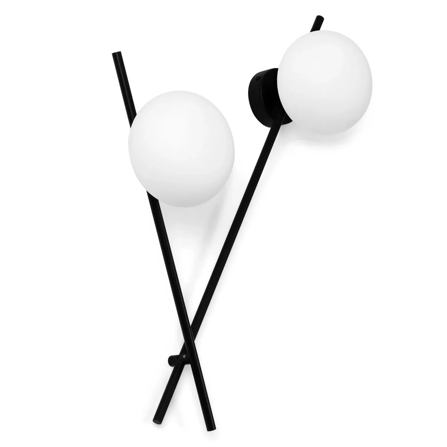 Aplique Mikado, vidrio esmerilado, 2 luces