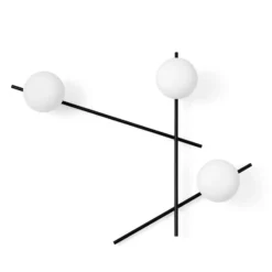 Aplique Mikado, vidrio esmerilado, 3 luces