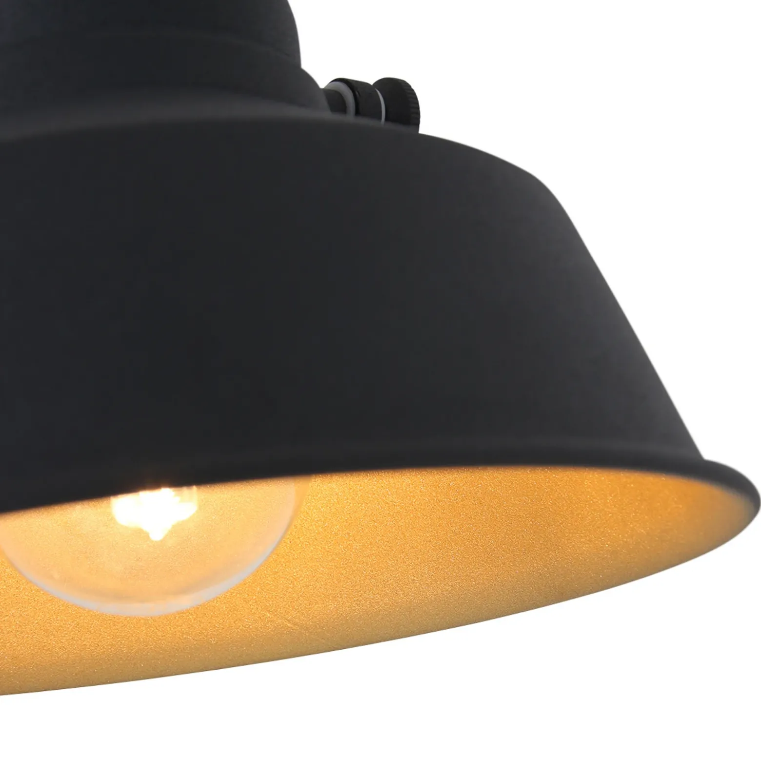 Aplique Nové con enchufe, negro
