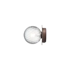 Aplique Nuura Liila 1, Ø 14 cm, IP44, bronce/transparente