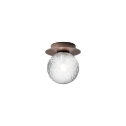 Aplique Nuura Liila 1, Ø 14 cm, IP44, bronce/transparente