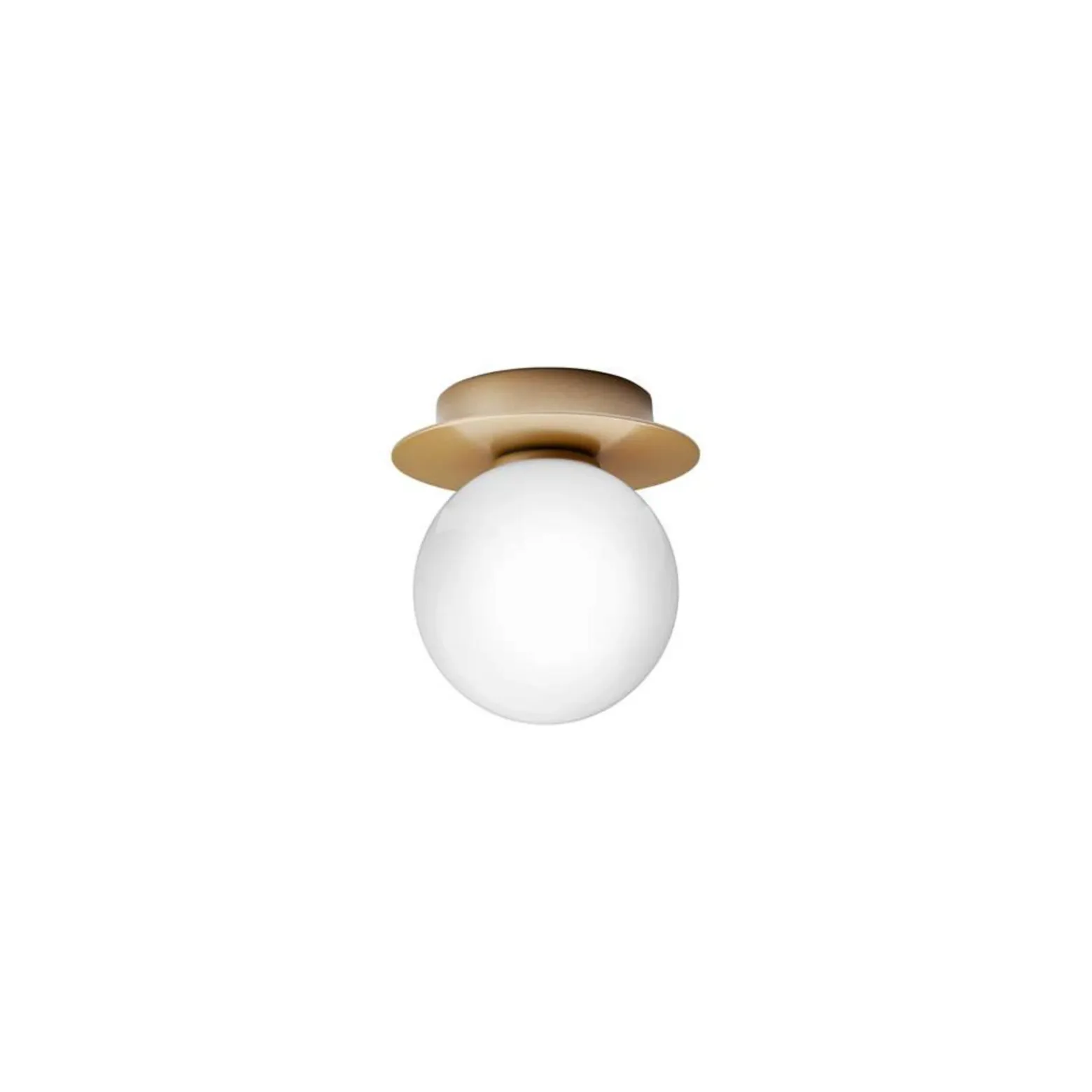 Aplique Nuura Liila 1, Ø 14 cm, IP44, dorado/ópalo