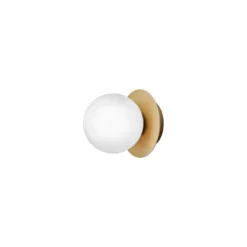 Aplique Nuura Liila 1, Ø 14 cm, IP44, dorado/ópalo