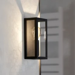 Aplique para baño Amezola, 1 luz, negro