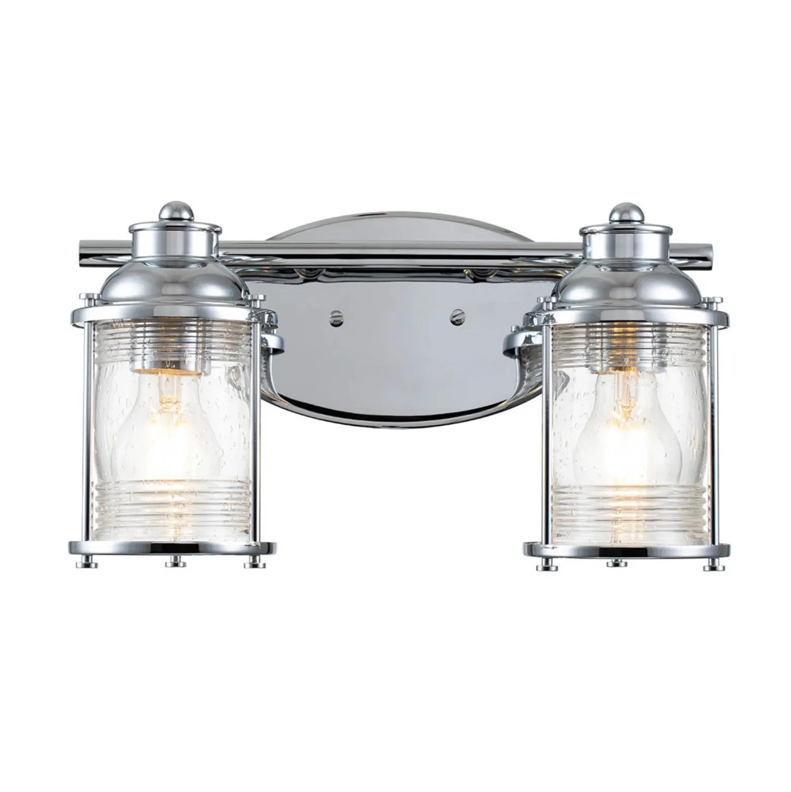 Aplique para baño Ashland Bay, 2 luces, cromo