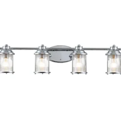 Aplique para baño Ashland Bay, 4 luces, cromo