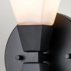 Aplique para baño Bowtie, negro mate, 1 luz