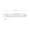 Aplique para baño, cromo, 2 luces, altura 61 cm, IP44