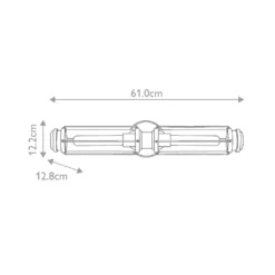 Aplique para baño, cromo, 2 luces, altura 61 cm, IP44
