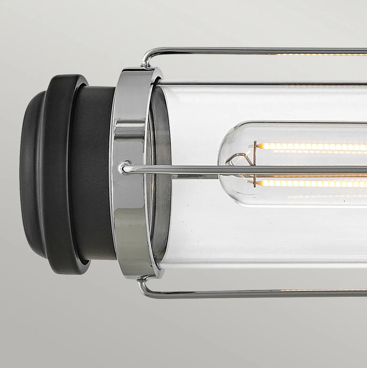 Aplique para baño, cromo, 2 luces, altura 61 cm, IP44