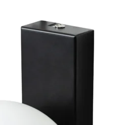 Aplique para baño Lindby Tavrik, negro/blanco, altura 30 cm, cristal