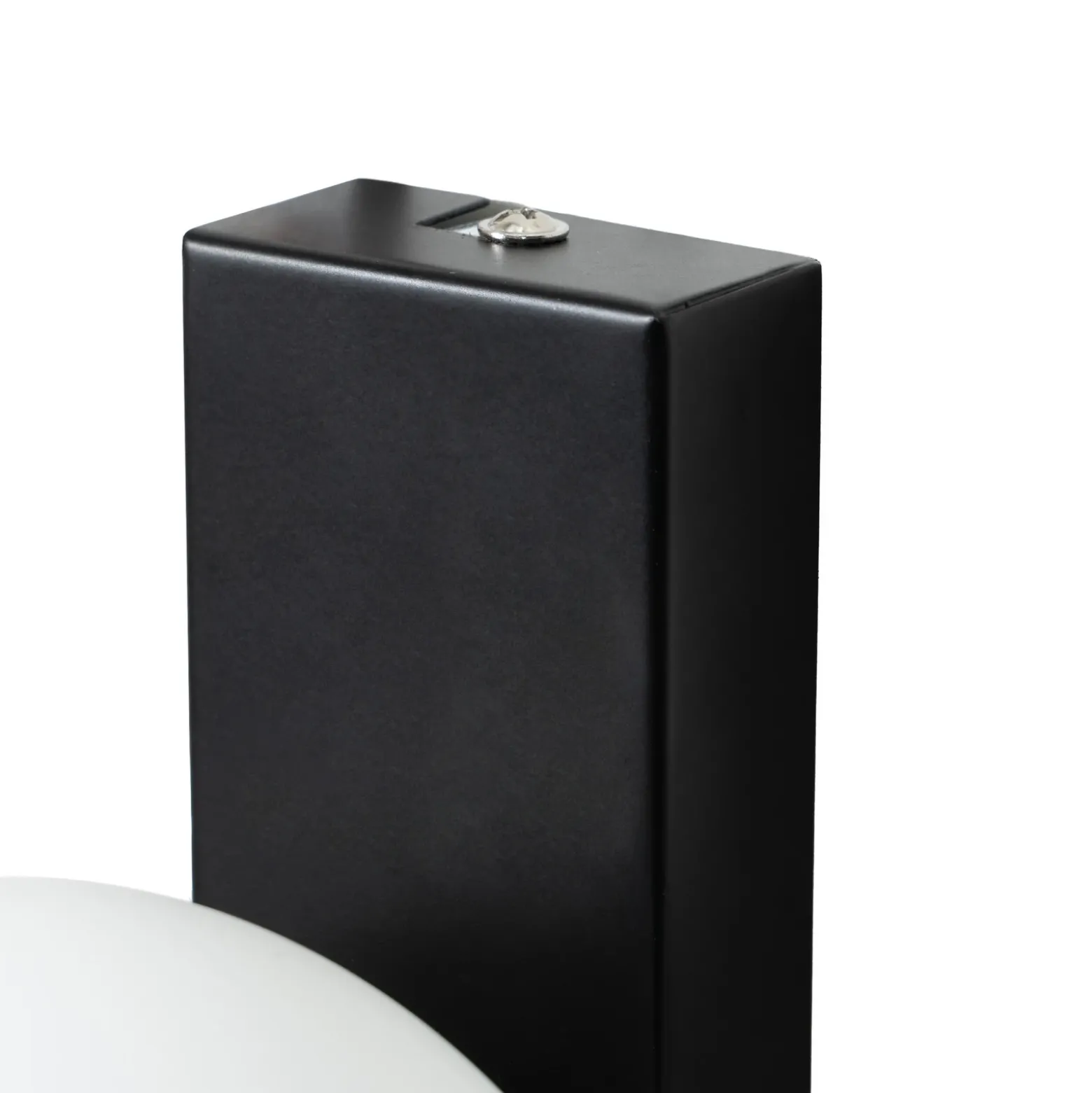 Aplique para baño Lindby Tavrik, negro/blanco, altura 30 cm, cristal