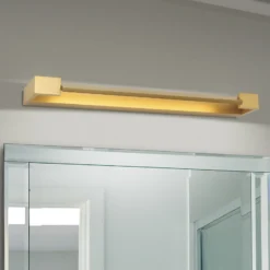 Aplique para baño Marylin LED, longitud 60 cm, dorado, aluminio