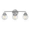 Aplique para baño Poppy, 3 luces, cromo