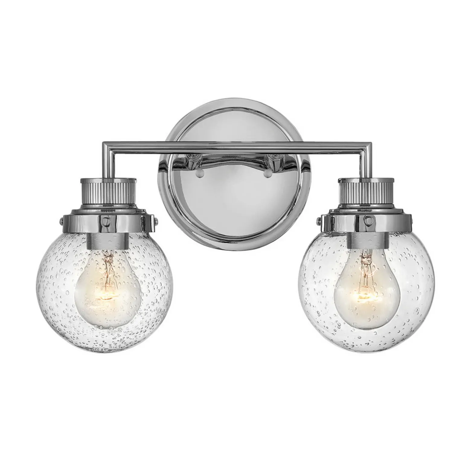 Aplique para baño Poppy, 2 luces, cromo