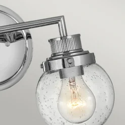 Aplique para baño Poppy, 2 luces, cromo