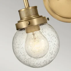 Aplique para baño Poppy, 2 luces, latón