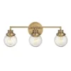 Aplique para baño Poppy, 3 luces, latón