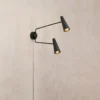 Aplique Peak, 2 luces, negro