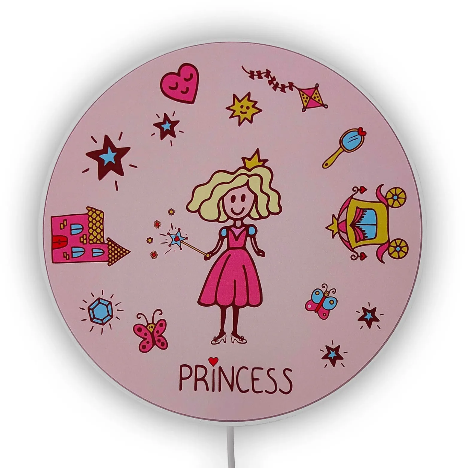 Aplique Princesa con interruptor y enchufe