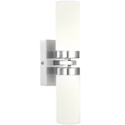 Aplique Space, níquel, 2 luces, IP44