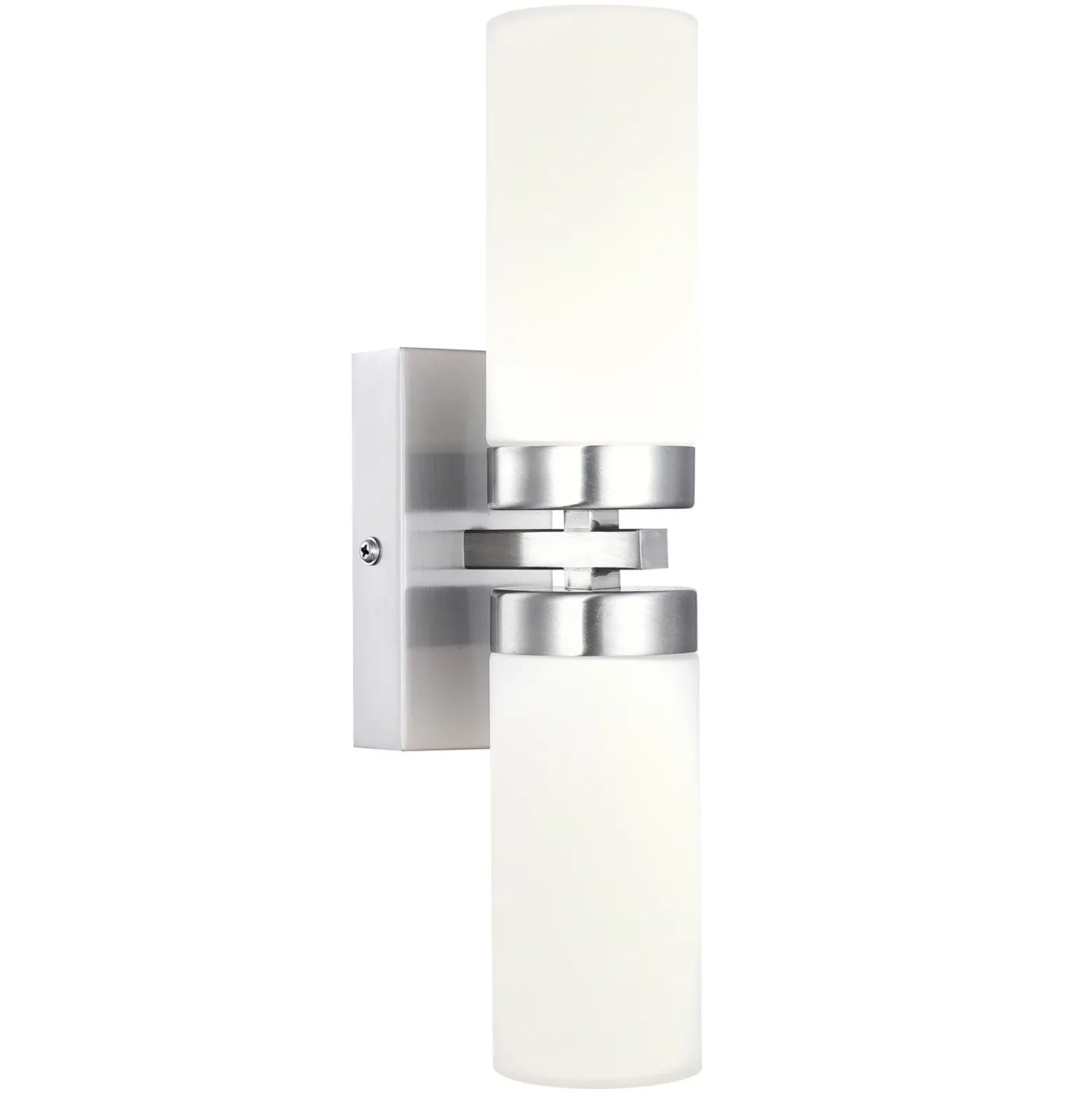 Aplique Space, níquel, 2 luces, IP44