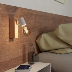 Aplique Townshend 3 de madera, blanco