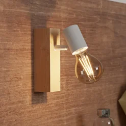 Aplique Townshend 3 de madera, blanco
