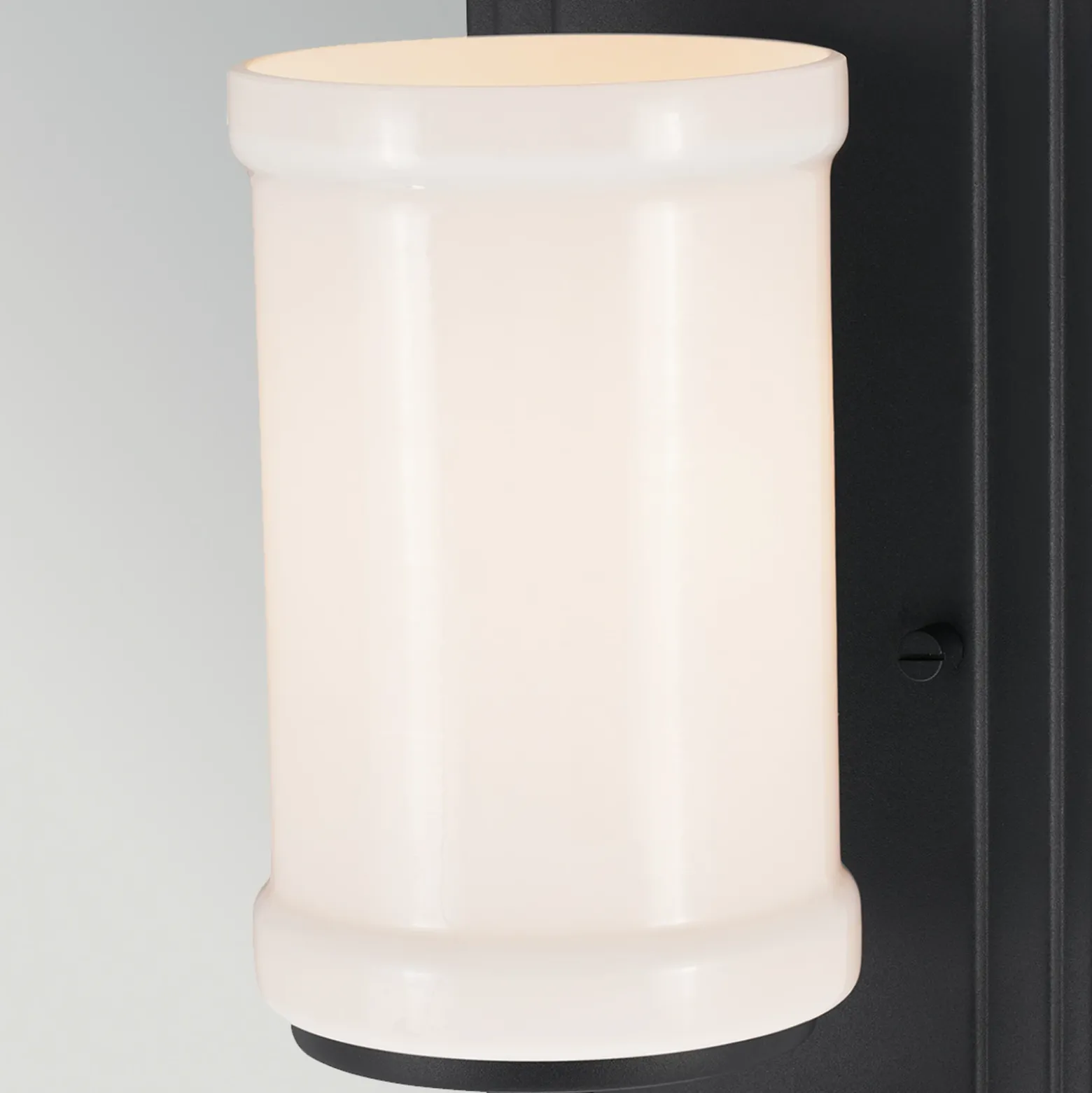 Aplique Vetivene, negro, altura 31 cm, metal, IP44, G9-LED