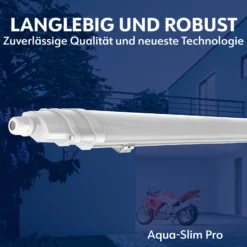 Aquaslim luminaria LED con difusor, longitud 127 cm, IP65, plástico
