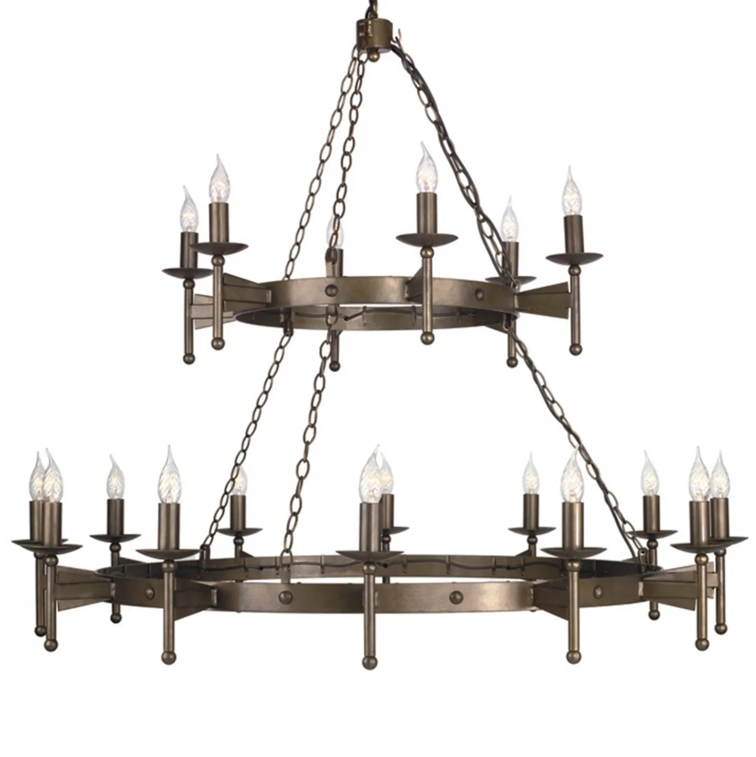Araña medieval CROMWELL 18 luces