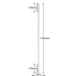 Arcchio Aplique de pared LED Ivano, 130 cm, blanco, aluminio
