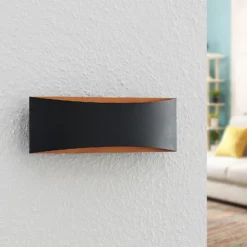 Arcchio Aplique de pared LED Jelle, 27 cm, negro/oro, arriba/abajo