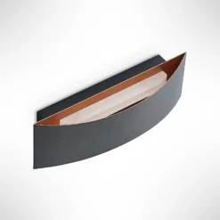 Arcchio Aplique de pared LED Jelle, 27 cm, negro/oro, arriba/abajo