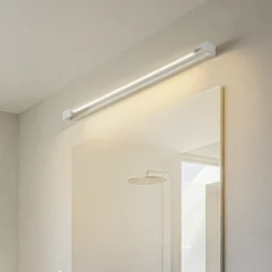 Arcchio Aplique de pared LED Jora, 90 cm, blanco, orientable, IP44