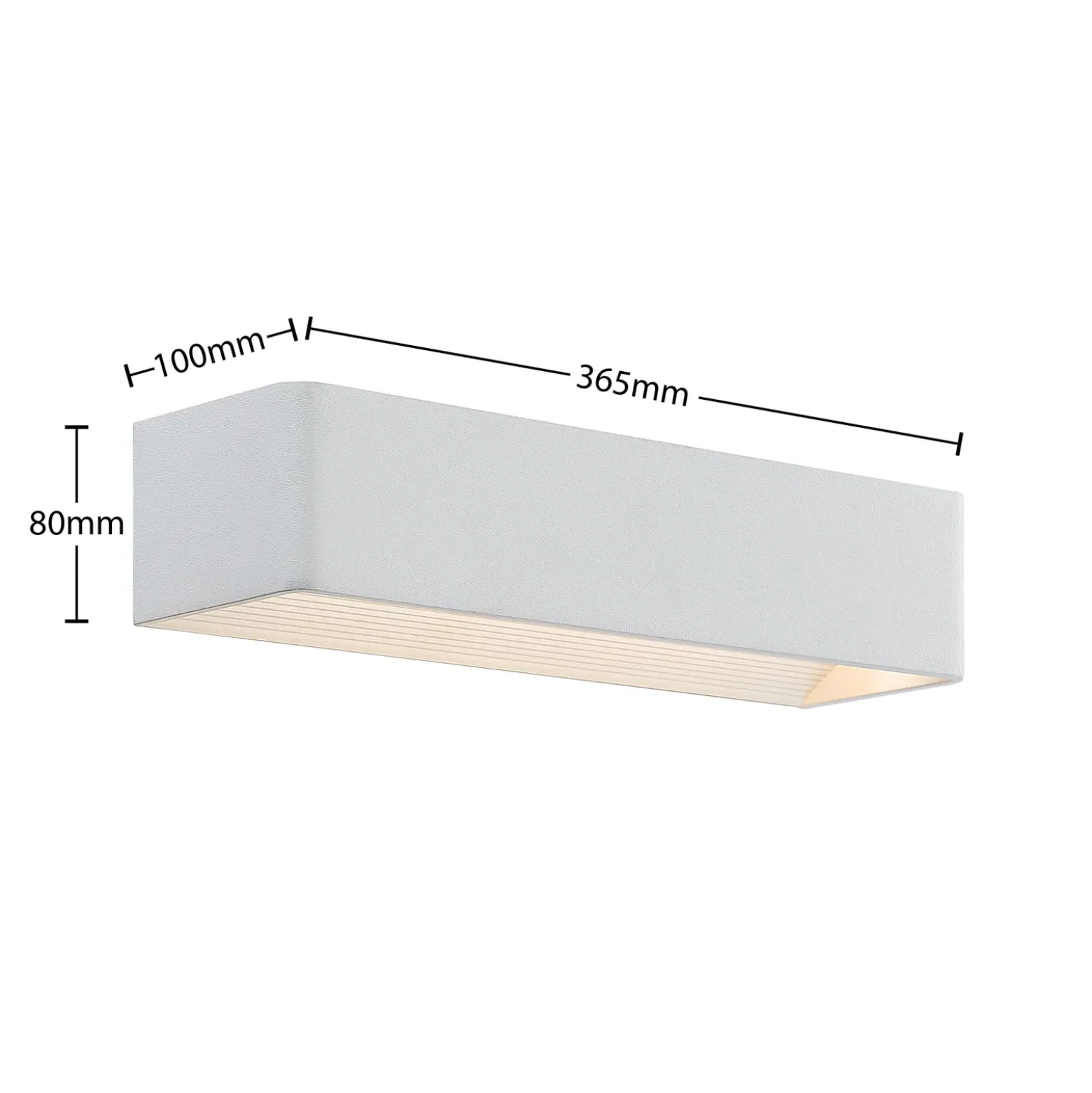 Arcchio Aplique de pared LED Karam, 37 cm, blanco, metal, arriba/abajo