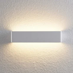 Arcchio Aplique de pared LED Karam, 37 cm, blanco, metal, arriba/abajo