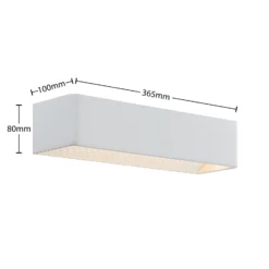 Arcchio Aplique de pared LED Karam, 37 cm, blanco, metal, arriba/abajo