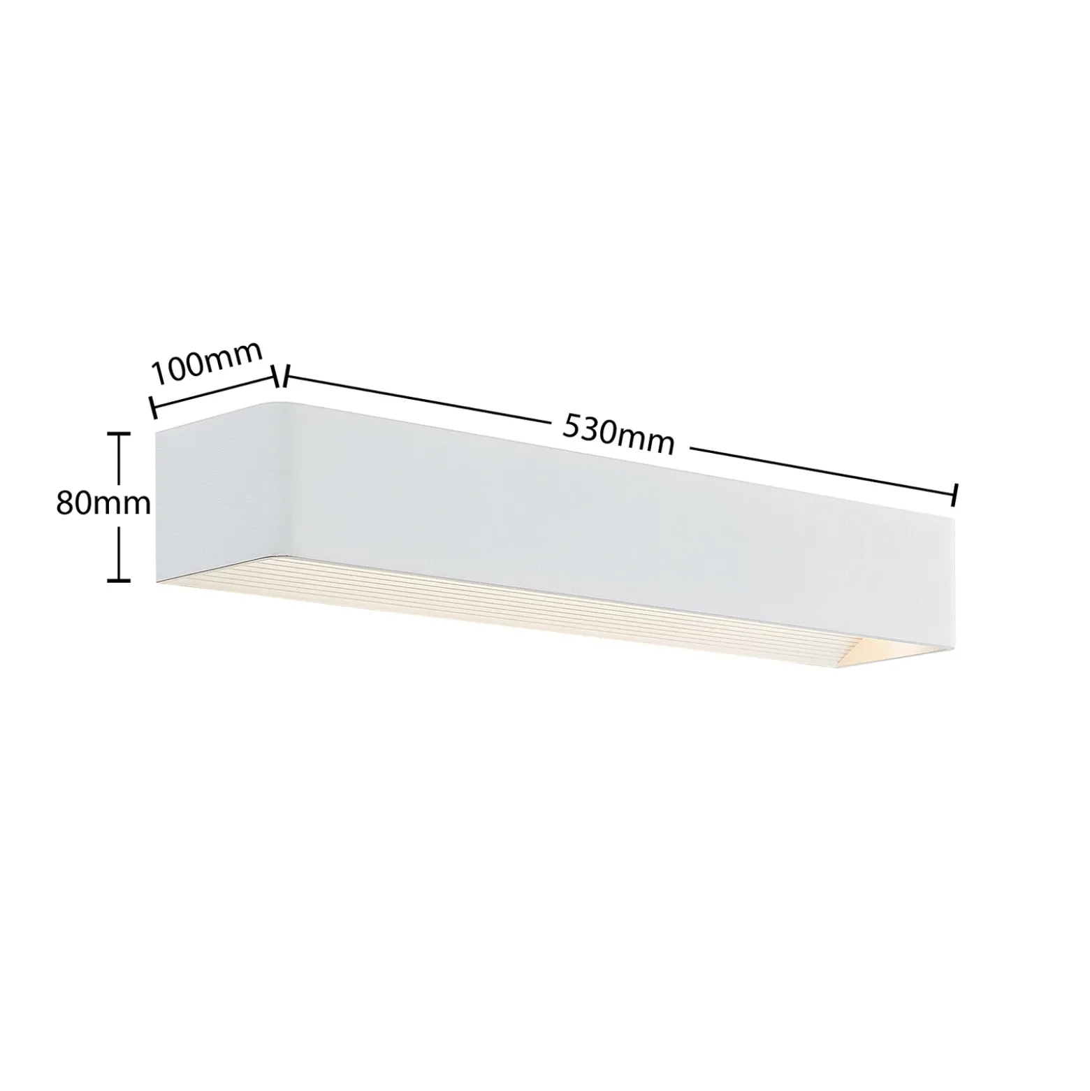 Arcchio Aplique de pared LED Karam, 53 cm, blanco, metal, arriba/abajo