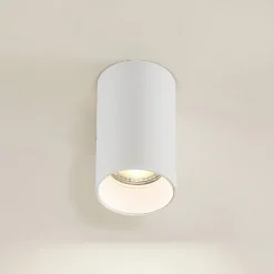 Arcchio Downlight Brinja, blanco, metal, Ø 6 cm, redondo, GU10