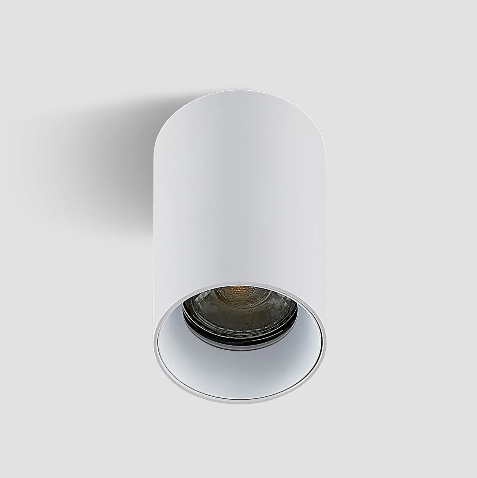 Arcchio Downlight Brinja, blanco, metal, Ø 6 cm, redondo, GU10
