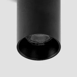 Arcchio Downlight Brinja, negro, metal, Ø 6 cm, redondo, GU10